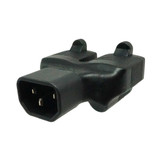 Two NEMA 5-15R to IEC C14 Plug Adapter