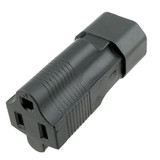 USA NEMA 5-15R to IEC C14 Plug Adapter