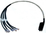 25 Pair Telco Cat 3 Hydra Cable 6 Legs RJ45 To 50 POS Female