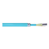 Remee REMEX330612NAIALR-4500 6 Fiber Tight-Buffered Multimode OM3 OFCP Plenum Distribution - Aluminum Armored Fiber Optic Cable - 4500' Spool - Aqua | American Cable Assemblie