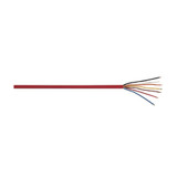 Remee R00296M1R 18 AWG 6 Conductors Unshielded Solid Bare Copper FPLR Non-Plenum Fire Alarm Cables - 1000' Reel - Red | American Cable Assemblie