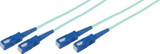 Camplex MMD50-SC-SC-001 Premium Bend Tolerant Fiber Patch Cable OM3 Multimode Duplex SC to SC - Aqua - 1 Meter | American Cable Assemblies