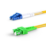 American Cable Assemblies #62926 LC UPC to SC APC Duplex OS2 Single Mode PVC (OFNR) 2.0mm Tight-Buffered Fiber Optic Patch Cable