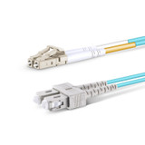 American Cable Assemblies #40271 LC UPC to SC UPC Duplex OM4 Multimode PVC (OFNR) 2.0mm Fiber Optic Patch Cable