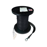 6 Strand Indoor/Outdoor Multimode 10-GIG OM3 50/125 Custom Pre-Terminated Fiber Optic Cable Assembly with Corning® Glass - Made in the USA by QuickTreX® | American Cable Assemblies