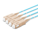 4 SC Simplex connectors, labelled, beige