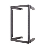 16U OPEN WALL MOUNT ADJUSTABLE FROM 18"-30". WITH M6 SCREWS & CAGE NUTS