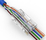 RJ45 CAT5E MOD PLUG UNSHIELDED EZ FEED 100 CT BAG