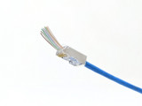 PLUG CAT6 PASSTHROUGH SHIELDED