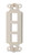 3-Port Decora Style Keystone Adapter, Dark Ivory - DA-3-DI {Qty. 10, $1.55/ea.}