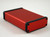 Hammond Manufacturing 1455J1201RD red extruded aluminum enclosure w/ metal end panels