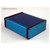 Hammond Manufacturing 1455Q1601BU blue extruded aluminum enclosure w/ metal end panels