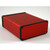 Hammond Manufacturing 1455Q1601RD red extruded aluminum enclosure w/ metal end panels