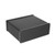 Hammond Manufacturing 1455U1602BK extruded aluminum enclosure w/ plastic closed bezels