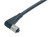 Binder 77-3454-0000-50003-0200 M5 Female angled connector, Contacts: 3, unshielded, moulded on the cable, IP67, UL, M5x0,5, PUR, black, 3 x 0.25 mm², 2 m | American Cable Assemblies