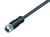 Binder 77-3530-0000-50708-1000 M12-A Female cable connector, Contacts: 8, shielded, moulded on the cable, IP67, UL, PUR, black, 8 x 0.25 mm², 10 m | American Cable Assemblies