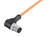 Binder 77-3427-0000-80004-0500 M12-A Male angled connector, Contacts: 4, unshielded, moulded on the cable, IP68, UL, PUR, orange, 4 x 0.34 mm², for welding applications, 5 m | American Cable Assemblies