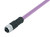 Binder 77-2530-0000-50705-0200 M12-A Female cable connector, Contacts: 5, shielded, moulded on the cable, IP67, UL, CAN-Bus, PUR, violet, 1 x 2 x AWG 22 + 1 x 2 x AWG 24, 2 m | American Cable Assemblies