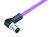 Binder 77-2527-0000-50705-1000 M12-A Male angled connector, Contacts: 5, shielded, moulded on the cable, IP67, UL, CAN-Bus, PUR, violet, 1 x 2 x AWG 22 + 1 x 2 x AWG 24, 10 m | American Cable Assemblies