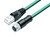 Binder 77-9753-3530-34708-0300 M12-A Connecting cable female cable connector - RJ45 connector, Contacts: 8, shielded, moulded on the cable, IP67, Ethernet CAT5e, TPE, blue green, 4 x 2 x AWG 24, 3 m | American Cable Assemblies