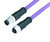 Binder 77-2530-2529-50705-0100 Connecting Cables Connecting cable, Contacts: 5, shielded, moulded on the cable, IP68, UL, CAN-Bus, PUR, violet, 1 x 2 x AWG 22 + 1 x 2 x AWG 24, 1 m | American Cable Assemblies