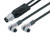 Binder 77-9829-3608-50003-0100 Connecting Cables Connecting cable, Contacts: 4/3, unshielded, moulded on the cable, IP67, PUR, black, 3 x 0.34 mm², 1 m | American Cable Assemblies