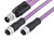 Binder 77-9851-2530-50705-0200 Connecting Cables Connecting cable, Contacts: 5, shielded, moulded on the cable, IP67, CAN-Bus, PUR, violet, 1 x 2 x AWG 22 + 1 x 2 x AWG 24, 2 m | American Cable Assemblies