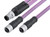 Binder 77-9853-4330-60702-0200 Connecting Cables Connecting cable, Contacts: 2, shielded, moulded on the cable, IP65, Profibus, PUR, violet, 2 x 0.25 mm², 2 m | American Cable Assemblies