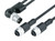 Binder 77-9827-3430-50003-0100 Connecting Cables Connecting cable, Contacts: 4/3, unshielded, moulded on the cable, IP67, PUR, black, 3 x 0.34 mm², 1 m | American Cable Assemblies