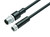 Binder 77-3429-3406-30004-0030 Connecting Cables Male cable connector - female cable connector, Contacts: 4, unshielded, moulded on the cable, IP67, UL, TPE, black, 4 x AWG 22, 0.3 m | American Cable Assemblies