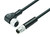 Binder 77-3434-3405-50003-1000 Connecting Cables Male cable connector - female cable connector, Contacts: 3, unshielded, moulded on the cable, IP67, UL, PUR, black, 3 x 0.34 mm², 10 m | American Cable Assemblies