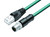 Binder 77-9753-4529-34704-0700 M12-D Connecting cable male cable connector - RJ45 connector, Contacts: 4, shielded, moulded on the cable, IP67, Ethernet CAT5e, TPE, blue green, 2 x 2 x AWG 24, 7 m | American Cable Assemblies