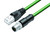 Binder 77-9753-4529-50704-0500 M12-D Connecting cable male cable connector - RJ45 connector, Contacts: 4, shielded, moulded on the cable, IP67, Profinet/Ethernet CAT5e, PUR, green, 5 m | American Cable Assemblies