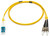 Camplex SMXD9-ST-LC-001 Premium Bend Tolerant Armored Fiber Patch Cable Single Mode Duplex ST to LC - Yellow - 1 Meter | American Cable Assemblies