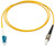 Camplex SMXS9-ST-LC-001 Premium Bend Tolerant Armored Fiber Patch Cable Single Mode Simplex ST to LC - Yellow - 1 Meter | American Cable Assemblies