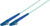 Camplex MMS50-LC-LC-001 Premium Bend Tolerant Fiber Patch Cable OM3 Multimode Simplex LC to LC - Aqua - 1 Meter | American Cable Assemblies