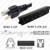NEMA 5-15 Male Plug to 3 way 5-15 Connectors Strip 4.5 meters / 15 feet 15A/125V 14/3 SJT Black - Splitter Power Cord