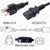 AC Power Cord NEMA 5-15 Plug to IEC 60320 C13 Connector 6 Feet 10A/125V 18/3 SJT Switch