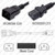 IEC320 C20 Male Plug to C13 Connector 1.8 meters / 6 feet 13A/250V 16/3 SJT Black - Power Cord