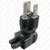 NEMA 5-15 Male Plug to IEC320 C5 Connector Angled Up - Block Plug Adapter NEMA 5-15 Male Plug to IEC320 C5 Connector Angled Up - Block Plug Adapter