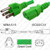 NEMA 5-15 Male Plug to IEC320 C13 Connector 1.8 meters / 6 feet 15A/125V 14/3 SJT Green - Power Cord