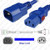 IEC320 C14 Male Plug to C13 Connector WS-Lock 1.8 meters / 6 feet 15A/250V 14/3 SJT Blue - Locking Power Cord IEC320 C14 Male Plug to C13 Connector WS-Lock 1.8 meters / 6 feet 15A/250V 14/3 SJT Blue - Locking Power Cord
