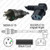 NEMA 5-15 Male Plug to IEC320 C13 Connector Angled Right 1.8 meters / 6 feet 15A/125V 14/3 SJT Black - Hospital Grade Power Cord
