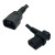 IEC320 C14 Male Plug to C13 Connector Angled Right