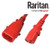 Raritan SecureLock SLC14C13-12FTK1-6PK IEC320 C14 Male Plug to C13 Connector 3.7 meters / 12 feet 13A/250V 16/3 SJT Red - 6 Pack Locking Power Cords