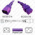 IEC320 C14 Male Plug to C19 Connector 0.9 meters / 3 feet 15A/250V 14/3 SJT Purple - Power Cord