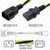 IEC320 C14 Male Plug to C13 Connector 1.8 meters / 6 feet 15A/250V 14/3 SJT Caution - Power Cord
