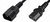 IEC320 C14 Male Plug to C13 Connector 0.3 meters / 1 foot 10A/250V H05VV-F3G0.75 & 18/3 SJT & HVCTF1.0 Black - Power Cord