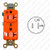 HUBBELL IG5362 AC Receptacle NEMA 5-15/20 Female Orange Duplex Isolated Ground