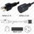 NEMA 5-15 Male Plug to L5-20 Connector 0.3 meters / 1 foot 15A/125V 12/3 SJT Black - Pigtail Plug Adapter